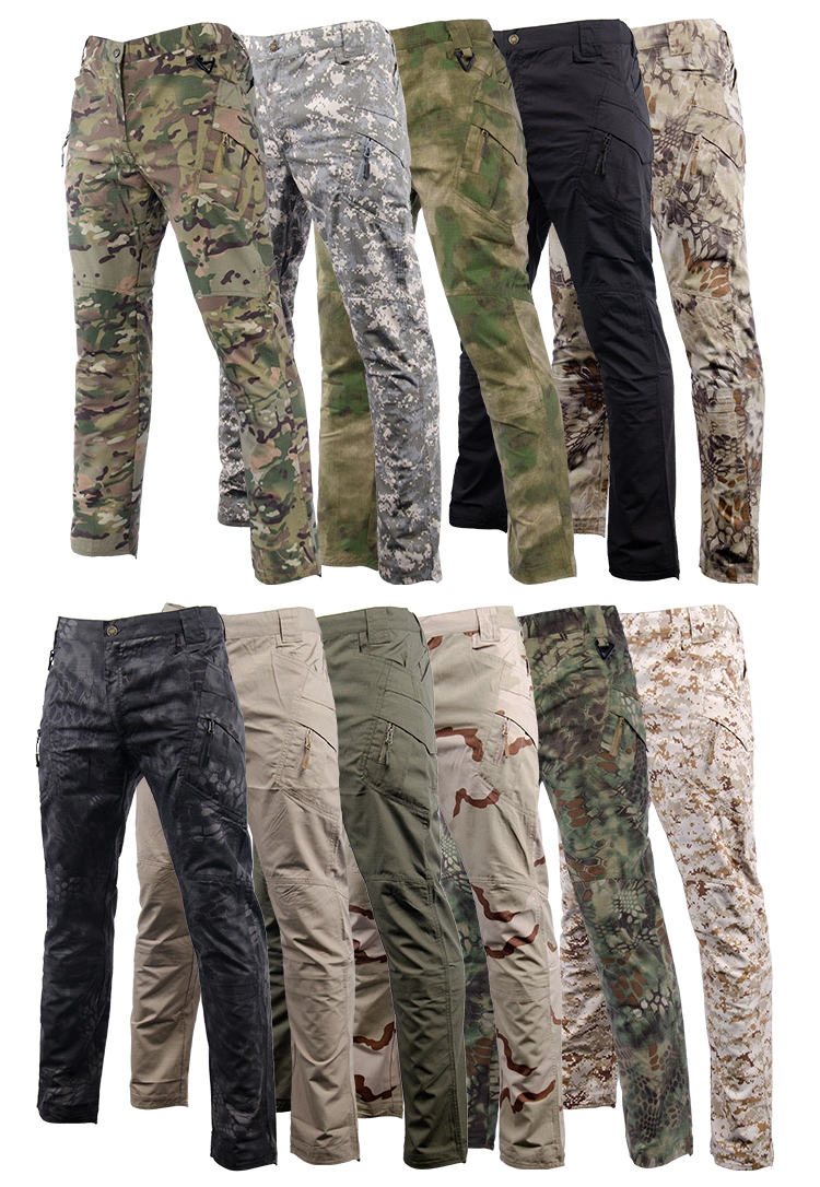 Men′s IX7 IX9 Solid Tactical Combat Outdoors Trousers Cargo Cotton Pants Swat Pants