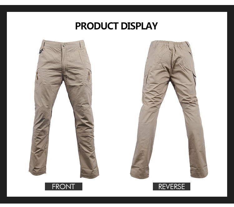 Men′s IX7 IX9 Solid Tactical Combat Outdoors Trousers Cargo Cotton Pants Swat Pants