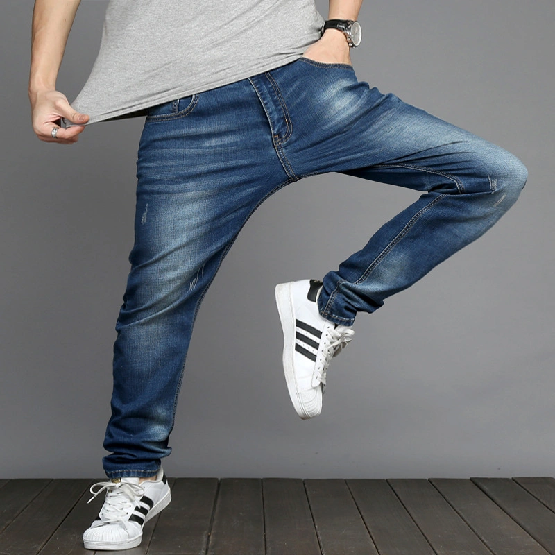 Men′s Jeans Plus Size Spring and Summer Stretch Thin Long Pants Wholesale