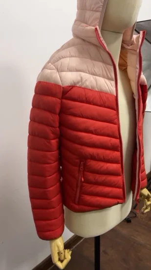 卸売屋外カスタムロゴ軽量パッカブル作業服制服暖かいアヒルグースダウン男性パッド入り冬のフグジャケット