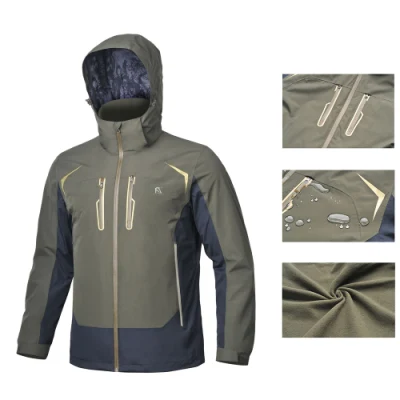 クラシック防水/防風/屋外通気性人気男性冬ジャケットウインドブレーカーグリーンカラー